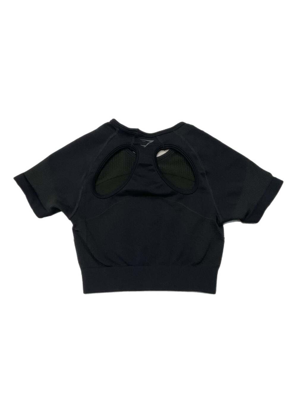 Gymshark Black Seamless Open Back Crop Top